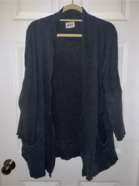 Pact Sweaters - ‼️VGUC: Pact Organic Grey Cardigan Sweater - S/M